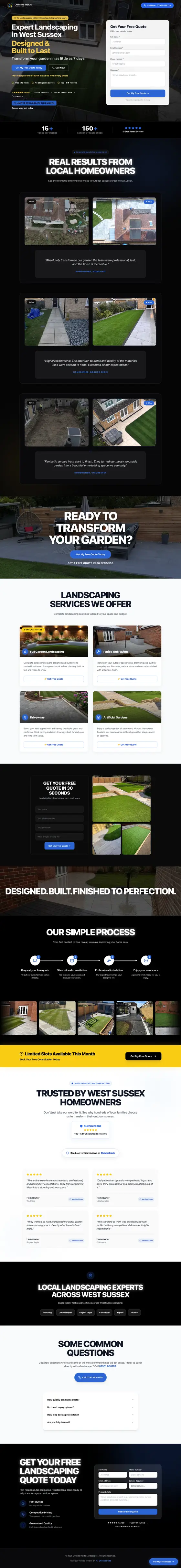 Landscaping company website