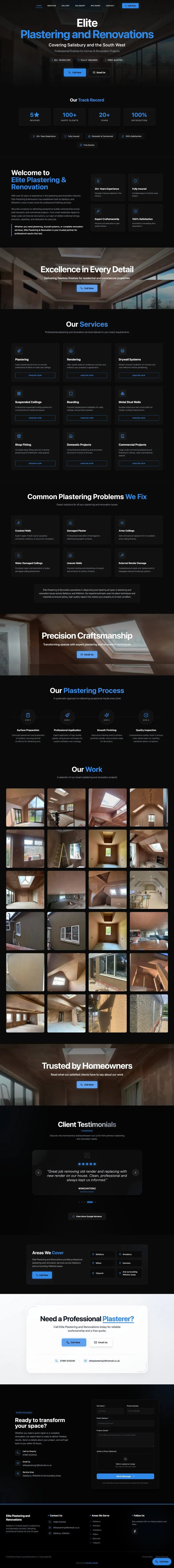 Plastering company website