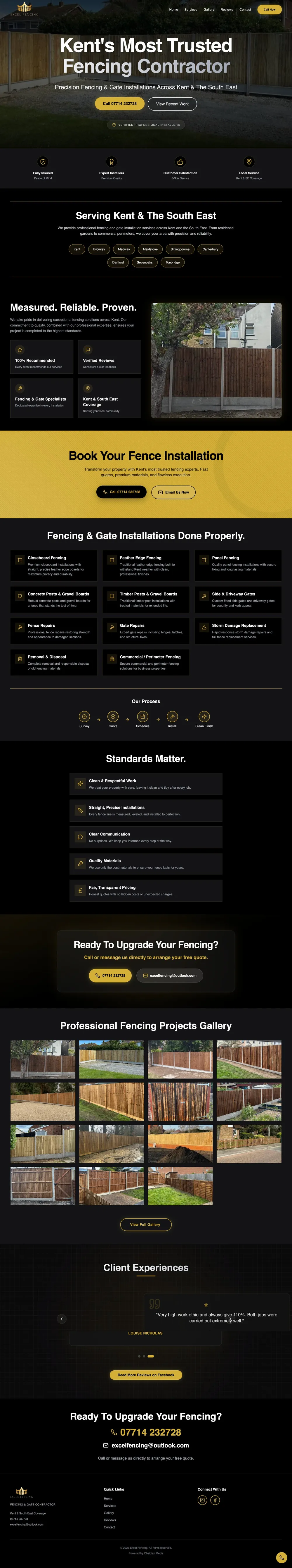 Fencing company website
