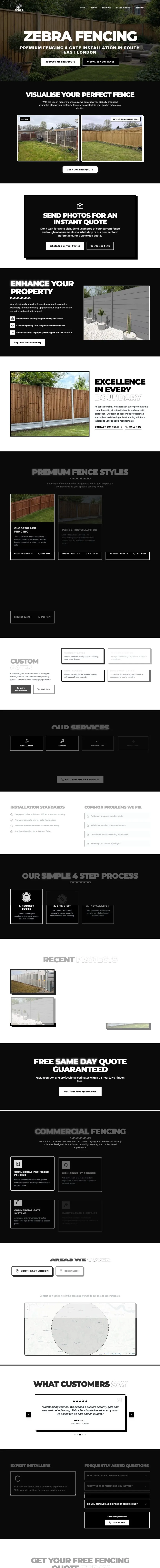 Fencing company website
